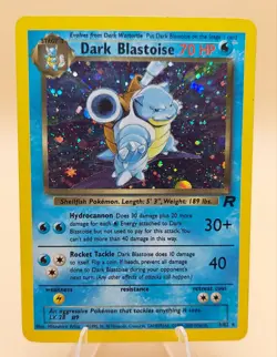 Dark Blastoise Holo Rare Team Rocket 3/82 Pokemon Card - WOTC 1999 - Image 1