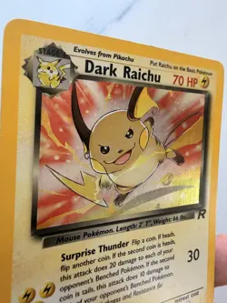 Dark Raichu 83/82 Team Rocket Vintage Holo Rare Secret Rare Pokemon Card WOTC MP - Image 4