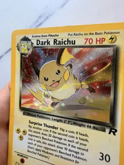 Dark Raichu 83/82 Team Rocket Vintage Holo Rare Secret Rare Pokemon Card WOTC MP - Image 5