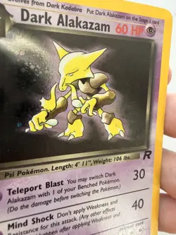 Dark Alakazam 18/82 Team Rocket Vintage Holo Rare Pokemon Card WOTC MP - Image 4