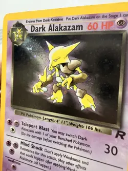 Dark Alakazam 18/82 Team Rocket Vintage Holo Rare Pokemon Card WOTC MP - Image 5