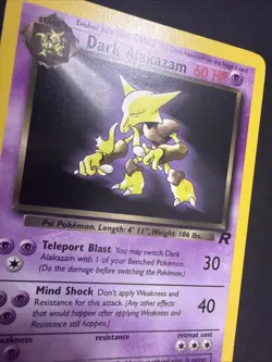 Vintage Dark Alakazam 18/82 Non Holo Team Rocket Set Pokemon Card NM - Image 2