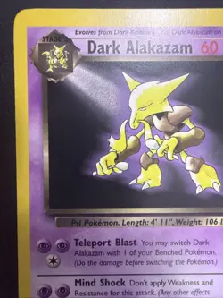 Vintage Dark Alakazam 18/82 Non Holo Team Rocket Set Pokemon Card NM - Image 3