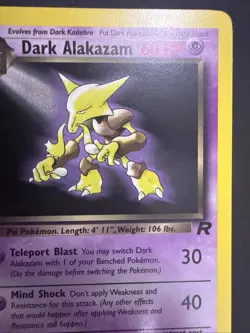 Vintage Dark Alakazam 18/82 Non Holo Team Rocket Set Pokemon Card NM - Image 4