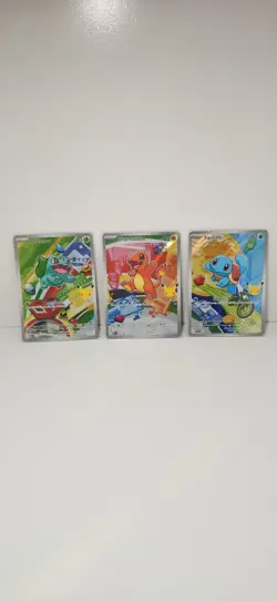 Pokemon TCG First Partner Illustration Collection Series 1 Kanto GEN 1 Starters - Image 1