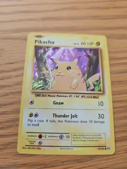 Pokemon Pikachu TCG Evolutions Cracked Shattered Ice Holo Card 35/108 - Image 1