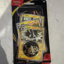 Pokemon TCG Mega Evolution Pitch Black Blister Pack 1 Booster 3 Promos Coin - Image 1