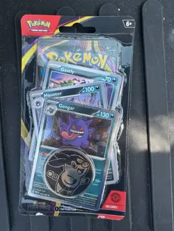 Pokemon TCG Mega Evolution Pitch Black Premium Checklane Blister Gengar Promo - Image 1