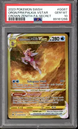 Pokemon Crown Zenith Origin Forme Palkia VSTAR GG67/GG70 PSA 10 GEM MINT - Image 1