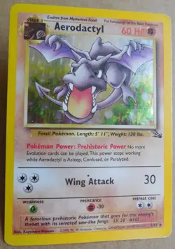 Aerodactyl 1/62 Rare Holo Fossil Set Pokemon Card HP - Image 1