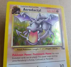 Aerodactyl 1/62 Rare Holo Fossil Set Pokemon Card HP - Image 2