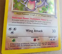 Aerodactyl 1/62 Rare Holo Fossil Set Pokemon Card HP - Image 4