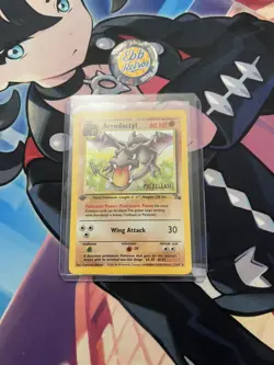 Pokemon TCG Aerodactyl Fossil 1st Edition Prerelease Holo Card 1/62 - Image 4