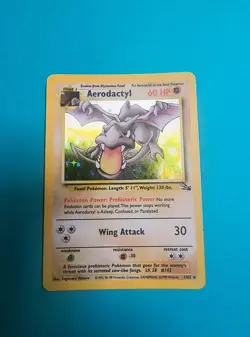 Aerodactyl Holo Rare Fossil 1/62 Pokemon Card LP - Image 1