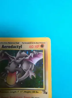 Aerodactyl Holo Rare Fossil 1/62 Pokemon Card LP - Image 2