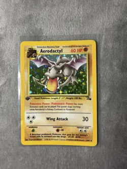 Aerodactyl 1/62 Fossil 1st Edition Holo Vintage Pokemon Card 1999 NM - Image 1