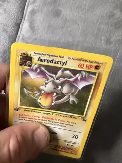 Aerodactyl 1/62 Fossil 1st Edition Holo Vintage Pokemon Card 1999 NM - Image 3