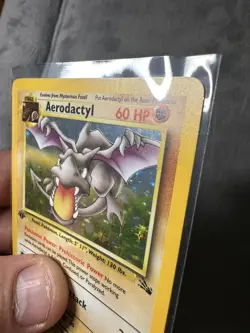 Aerodactyl 1/62 Fossil 1st Edition Holo Vintage Pokemon Card 1999 NM - Image 4