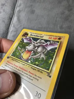 Aerodactyl 1/62 Fossil 1st Edition Holo Vintage Pokemon Card 1999 NM - Image 5