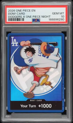 2026 One Piece Promo Dodgers One Piece Night Monkey D Luffy DON!! PSA 10 - Image 1