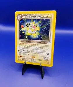 Dark Ampharos 1/105 Neo Destiny Holo Pokemon Card Nintendo TCG WOTC 2000 SWIRL - Image 2