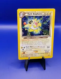 Dark Ampharos 1/105 Neo Destiny Holo Pokemon Card Nintendo TCG WOTC 2000 SWIRL - Image 3