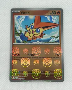 Pokemon TCG Victini 012/086 Black Bolt Holo Rare English Master Ball - Image 1