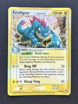Pokemon Card TCG - Feraligatr Holo Rare EX Dragon Frontiers 2/101 - MP - Image 1