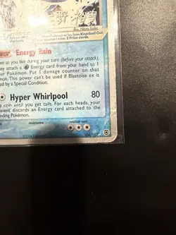 Pokemon TCG Blastoise ex Holo Rare Card Fire Red Leaf Green 104/112 world champ - Image 2