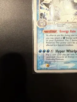 Pokemon TCG Blastoise ex Holo Rare Card Fire Red Leaf Green 104/112 world champ - Image 3