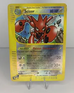 Pokemon TCG Scizor Aquapolis 032/147 Reverse Holo Rare English Stage 1 80 HP - Image 1