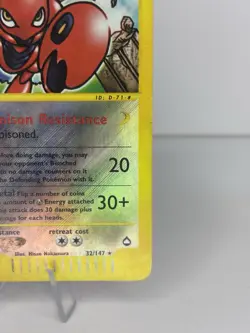 Pokemon TCG Scizor Aquapolis 032/147 Reverse Holo Rare English Stage 1 80 HP - Image 4