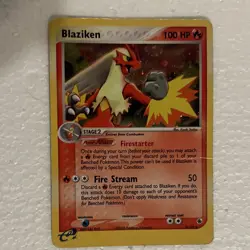 Pokemon TCG Blaziken Holo Rare Card Ruby and Sapphire 2003, 3/109 - HP - Image 1