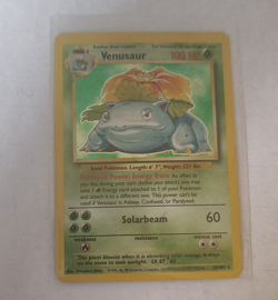 Pokemon Venusaur 15/102 Base Set Unlimited Holo Rare WotC 1999 HP 100 - Image 1