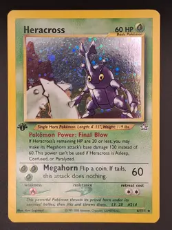 Pokemon Heracross 6/111 Neo Genesis 1st Edition Holo Rare English - Image 1