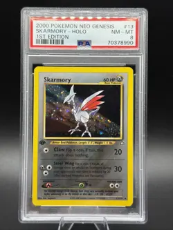 Pokemon Skarmory Neo Genesis 1st Edition Holo Rare #13 PSA 8 - Image 1