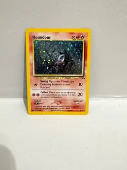 Pokemon TCG Houndour 5/75 Holo Unlimited Neo Discovery LP/NM Rare Swirl - Image 1
