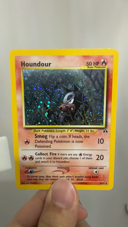 Pokemon TCG Houndour 5/75 Holo Unlimited Neo Discovery LP/NM Rare Swirl - Image 2