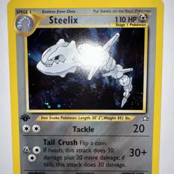 2000 Pokemon Neo Genesis Steelix 15/111 1st Edition Rare Holo Near Mint - Image 2