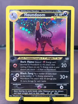Pokemon TCG 1st Edition Houndoom 8/64 Neo Revelation Holo Rare VTG WOTC LP+/LP - Image 1