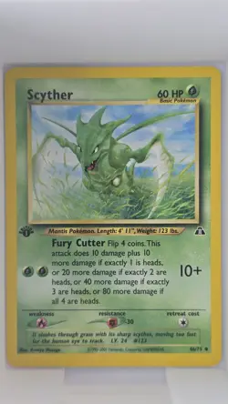 Pokemon Card - Scyther Neo Discovery 46/75 Uncommon 1st Edition - M/NM - Image 1