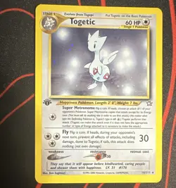 Pokemon TCG Togetic 16/111 Neo Genesis 1st Edition Holo Rare Eng 2000 - Image 1