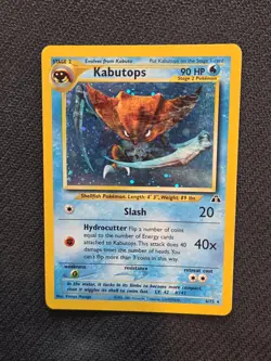 Pokemon Card Kabutops Neo Discovery Unlimited Holo Rare 6/75 133 NM Nice Swirl - Image 1