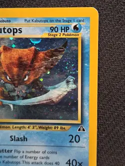 Pokemon Card Kabutops Neo Discovery Unlimited Holo Rare 6/75 133 NM Nice Swirl - Image 2