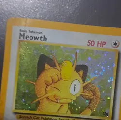 Wizards of the Coast Pokemon TCG Meowth 10/53 Wotc Promo Basic EN Holo HP50 1999 - Image 2