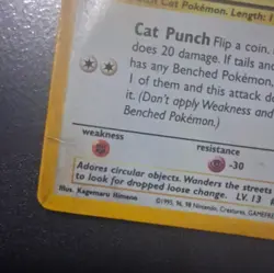 Wizards of the Coast Pokemon TCG Meowth 10/53 Wotc Promo Basic EN Holo HP50 1999 - Image 3