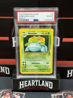 Pokemon TCG 2000 Base Set 2 Venusaur 18/130 Holo Rare PSA 8 WOTC - Image 1