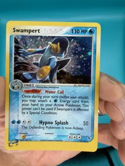 Swampert 13/109 Holo EX Ruby & Sapphire Pokemon Card NM Swirl - Image 1