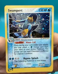 Swampert 13/109 Holo EX Ruby & Sapphire Pokemon Card NM Swirl - Image 2