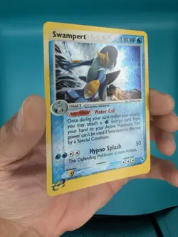 Swampert 13/109 Holo EX Ruby & Sapphire Pokemon Card NM Swirl - Image 3